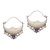 Amethyst Crescent Moon Hoop Earrings from Bali 'Sleeping Moons'