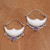 Amethyst Crescent Moon Hoop Earrings from Bali 'Sleeping Moons'