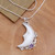 Amethyst Crescent Moon Pendant Necklace from Bali 'Resting Moon'