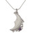 Amethyst Crescent Moon Pendant Necklace from Bali 'Resting Moon'