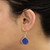Andean Handmade Sterling Silver Blue Leaf Earrings 'Blue Leaf Drops'