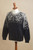 Men's Grey Alpaca Wool Snowflake Motif Sweater 'Inca Snowflake'