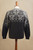 Men's Grey Alpaca Wool Snowflake Motif Sweater 'Inca Snowflake'