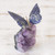 Petite Sodalite and Amethyst Morpho Butterfly Sculpture 'Blue Morpho Butterfly'