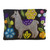 Llama Motif Black Wool Cosmetic Bag from Peru 'Llama Glam in Grey'