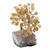 Citrine and Amethyst Brazilian Mini Gemstone Tree Sculpture 'Lemon Leaves'