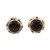 Small Black Onyx Stud Earrings from India 'Black As Night'