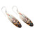 Handcrafted Carved Bone Falcon Feather Theme Earrings 'Falcon Feather'