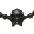 Black Horn Skull Beaded Pendant Bracelet 'Dark Visage'