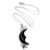 Silver and Garnet Moon Necklace with Water Buffalo Horn 'Dark Crescent Moon'