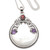 Moon Pendant Necklace with Amethyst and Garnet 'Peaceful Evening'