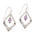 Sterling Silver and Amethyst Fair Trade Balinese Earrings 'Island Queen'