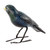 Guatemalan Handcrafted Posable Ceramic Starling Figurine 'Black Starling'