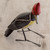 Handcrafted Posable Ceramic Helmeted Woodpecker Figurine 'Helmeted Woodpecker'