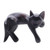 Balinese Signed Hand-Carved Sleeping Black Cat Sculpture 'Black Catnap'