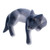 Hand Crafted Dark Grey Sleeping Kitty Cat Sculpture 'Catnap'