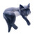 Hand Crafted Dark Grey Sleeping Kitty Cat Sculpture 'Catnap'