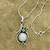 Cultured Pearl Peridot and Sterling Silver Necklace  'Sweet Dreams'