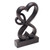 Romantic Hand Carved Wood Sculpture with Black Finish 'Forever Linked' Romantic Hand Carved Wood Sculpture with Black Finish 'Forever Linked'