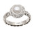 Elegant Cultured Pearl and Sterling Silver Ring 'Soul of Amlapura'