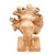 Hand Carved Elephant Sculpture on Wood Stand 'Emerging Elephant'