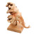Hand Carved Elephant Sculpture on Wood Stand 'Emerging Elephant'