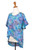 Rayon Hi-Low Sidetail Multicolor Batik Blouse 'Rainbow Seascape'