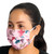 Four 2-Layer Cotton Wildflower Print Elastic Loop Face Masks 'Balinese Wildflowers'