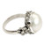 Pearl and Sterling Silver Floral Ring 'Bridal Moon'