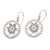 Floral Sterling Silver Dangle Earrings 'Flower Wheels'