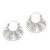 Fan-Shaped Sterling Silver Hoop Earrings 'Sukawati Fans'