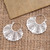 Fan-Shaped Sterling Silver Hoop Earrings 'Sukawati Fans'