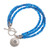 950 Silver and Blue Quartz Beaded Bracelet 'Ever Blue'