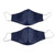 Dark Blue Cotton Denim Three-Layer Face Masks Large Pair 'Blue Denim Style'