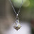 Silver and Brass Harmony Ball Necklace with Garnet 'Light of My Life'