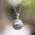 Handmade Heart Theme Sterling Silver Harmony Ball Necklace 'Loving Whirlwind'