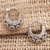 Heart Motif Sterling Silver Hoop Earrings 'Romantic Mood'