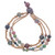 Multicolored Agate and Brass Beaded Bracelet 'Natural Wonders'
