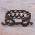 Tiger's Eye and Brass Beaded Macrame Bracelet 'Winsome Earth'