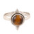 Simple Tiger's Eye and Sterling Silver Ring 'Earth Memory'