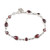 Garnet and Sterling Silver Link Bracelet 'Crimson Simplicity'