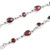 Garnet and Sterling Silver Link Bracelet 'Crimson Simplicity'