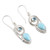 Dangle Earrings with Larimar and Blue Topaz 'Wondrous Coil'