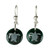 Sterling Silver and Jade Turtle Dangle Earrings 'Love of Nature - Turtle'