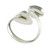 Heart-Shaped Jade Wrap Ring 'When Two Hearts Meet'
