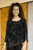 Black Crepe Georgette Beaded Blouse from India 'Midnight Diva'