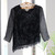 Black Crepe Georgette Beaded Blouse from India 'Midnight Diva'