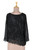 Black Crepe Georgette Beaded Blouse from India 'Midnight Diva'