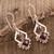 Sterling Silver and Garnet Earrings 'Red Creativity'