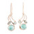 Blue Topaz and Larimar Dangle Earrings 'Triple Fascination'